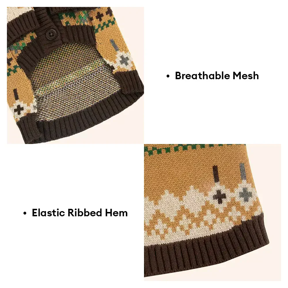 Fair Isle Vintage Pattern Dachshund And Small To Medium-Sized Dog Jumper - Image 4