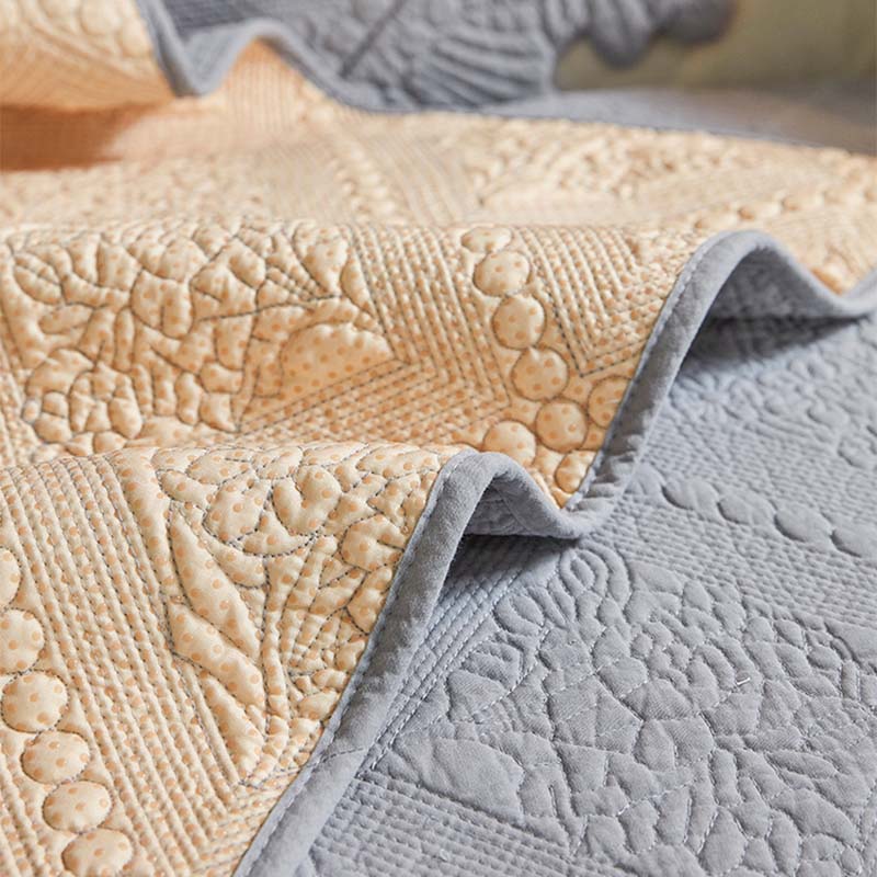 Fashion Leaf Trim Cotton Washable Couch Cover - Image 7