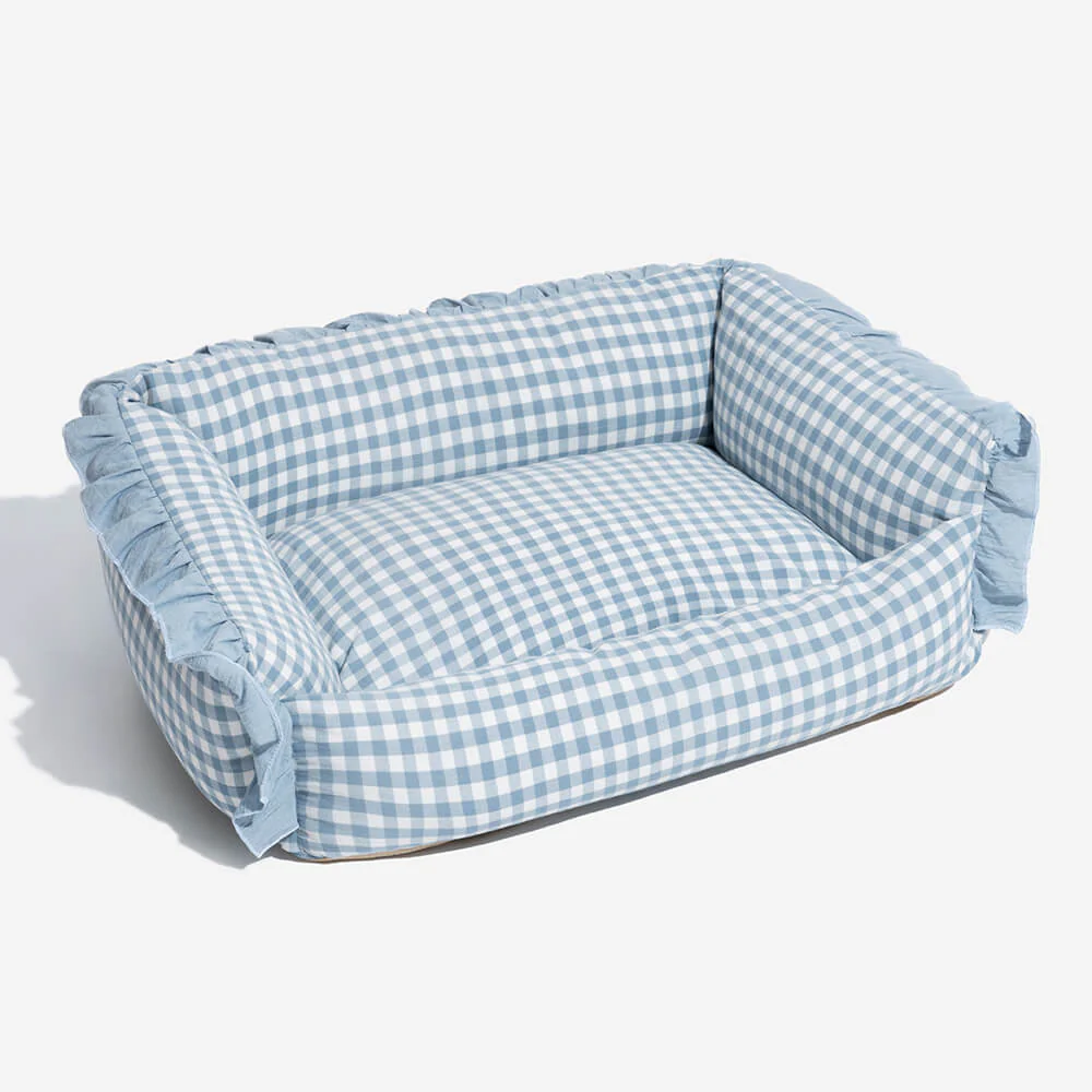 Fashion Ruffle Plaid Detachable Warm Dog & Cat Bed - Image 12