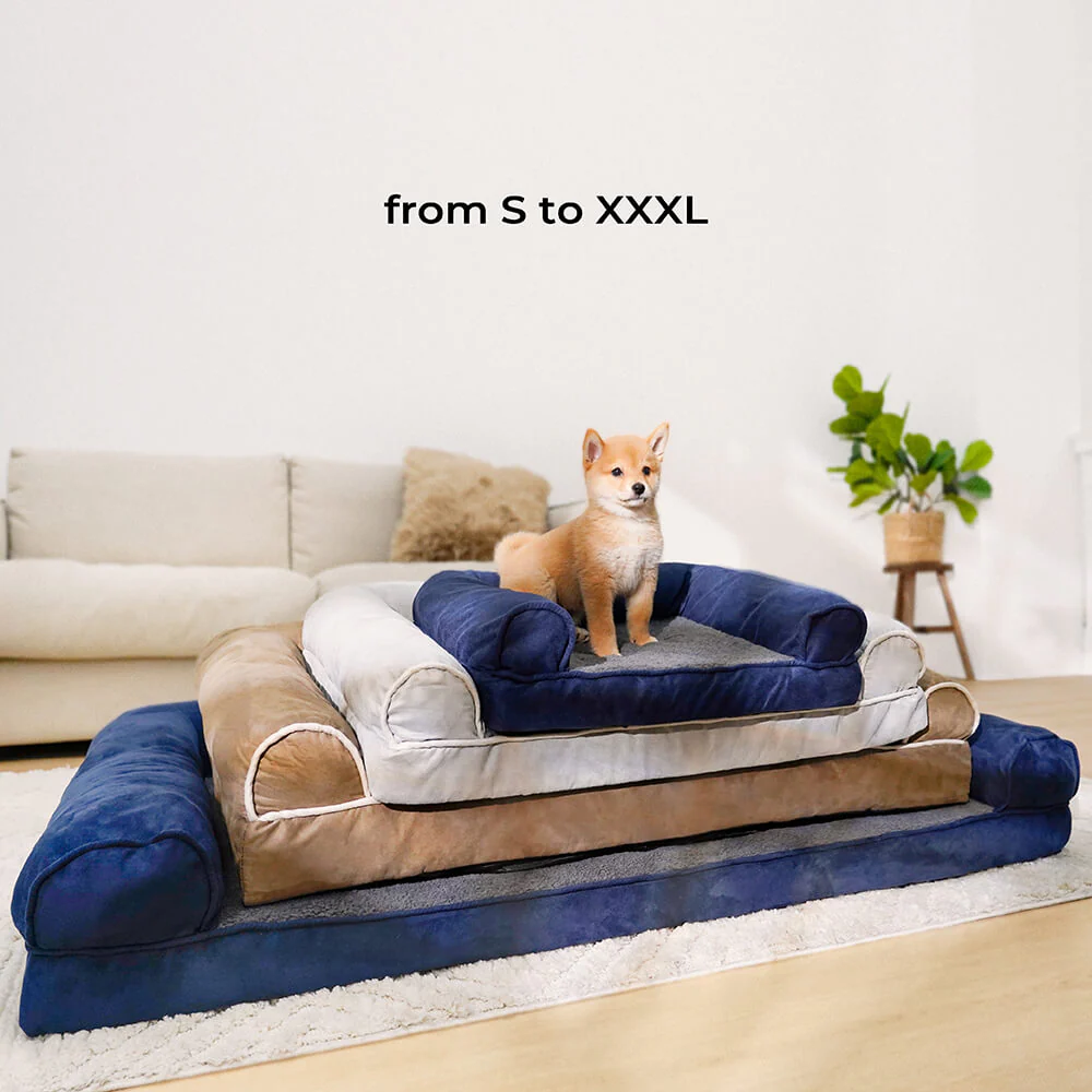 Faux Fleece & Suede Full Support Orthopaedic Dog Bed - Image 10