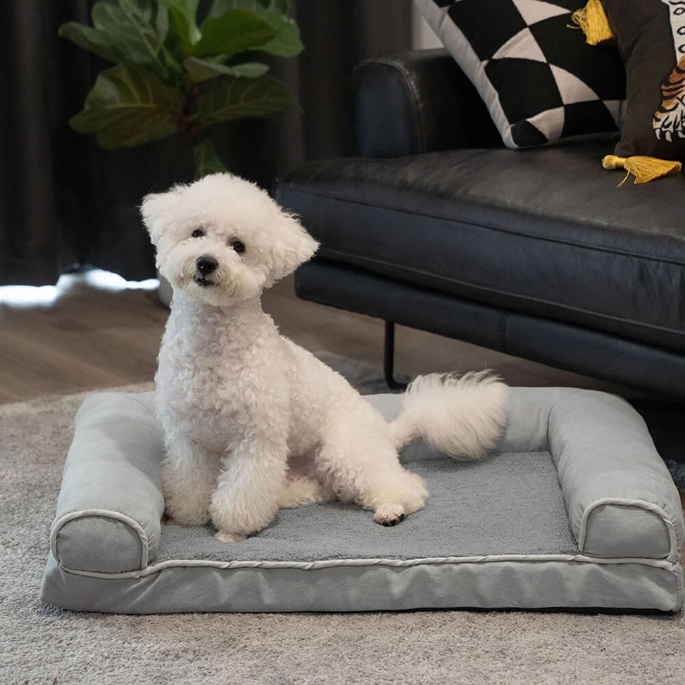 Faux Fleece & Suede Full Support Orthopaedic Dog Bed - Image 12