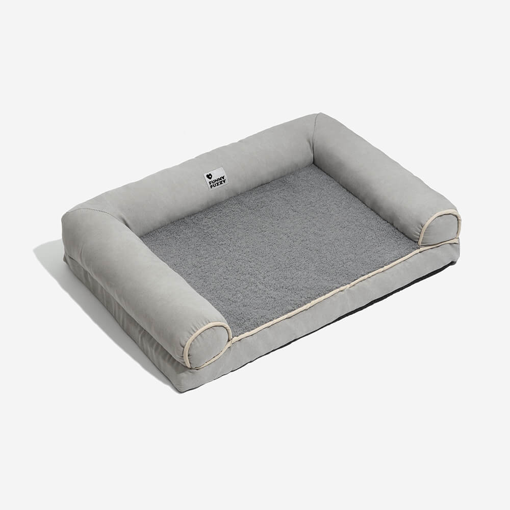 Faux Fleece & Suede Full Support Orthopaedic Dog Bed - Image 18
