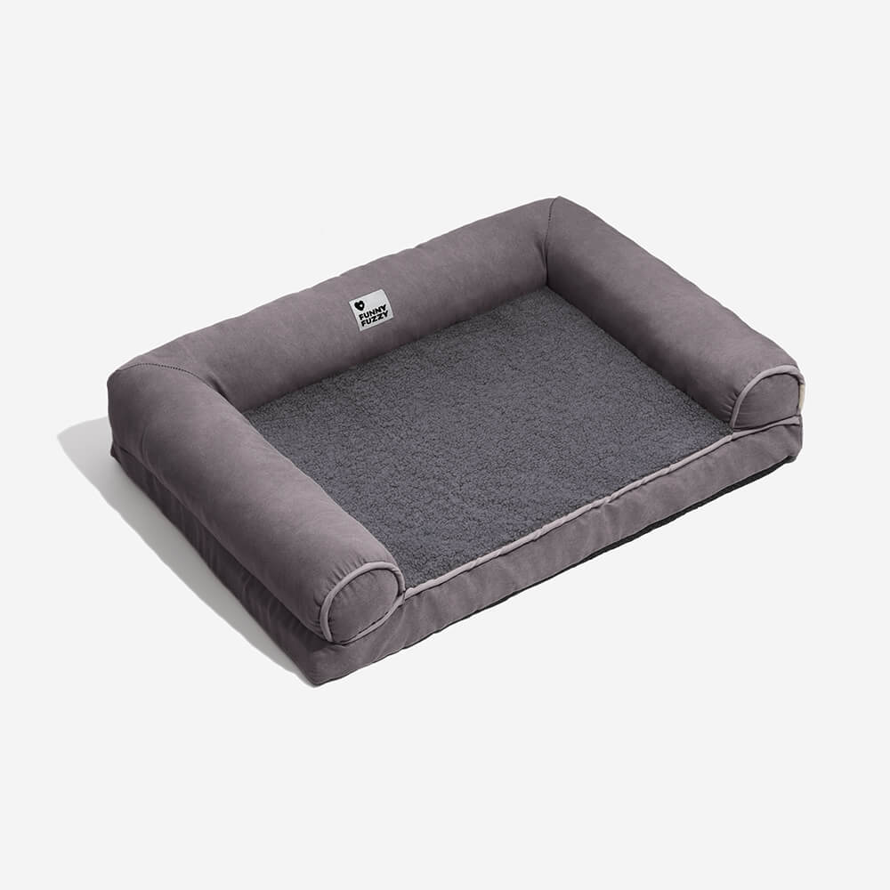 Faux Fleece & Suede Full Support Orthopaedic Dog Bed - Image 19