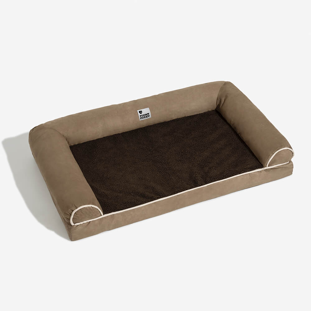 Faux Fleece & Suede Full Support Orthopaedic Dog Bed - Image 21