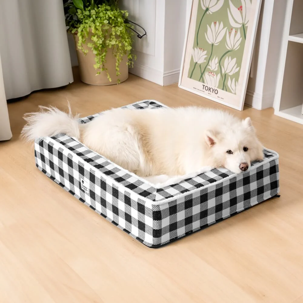 Festive Classic Tartan Cosy Dog Anti-Anxiety Calming Bed - Image 11