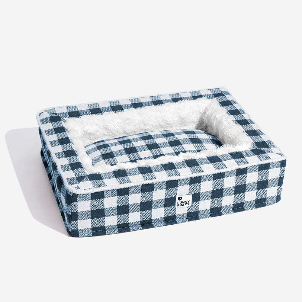 Festive Classic Tartan Cosy Dog Anti-Anxiety Calming Bed - Image 15