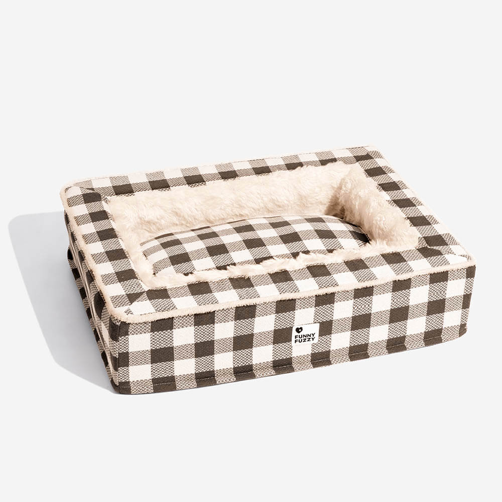 Festive Classic Tartan Cosy Dog Anti-Anxiety Calming Bed - Image 17