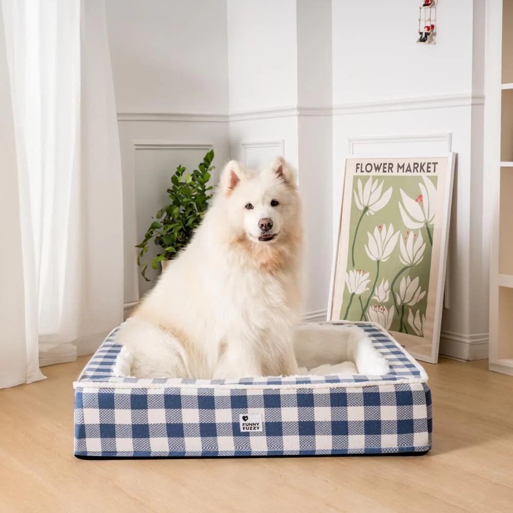 Festive Classic Tartan Cosy Dog Anti-Anxiety Calming Bed - Image 8