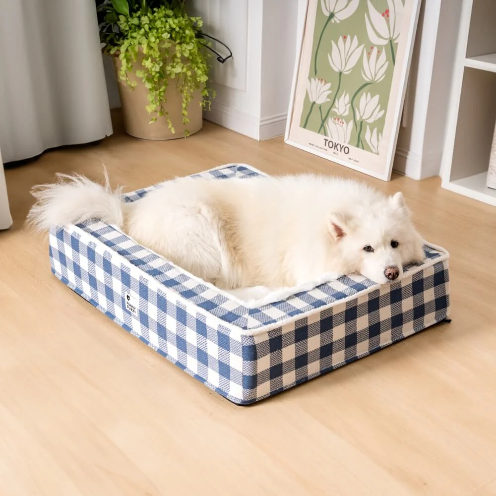 Festive Classic Tartan Cosy Dog Anti-Anxiety Calming Bed - Image 9