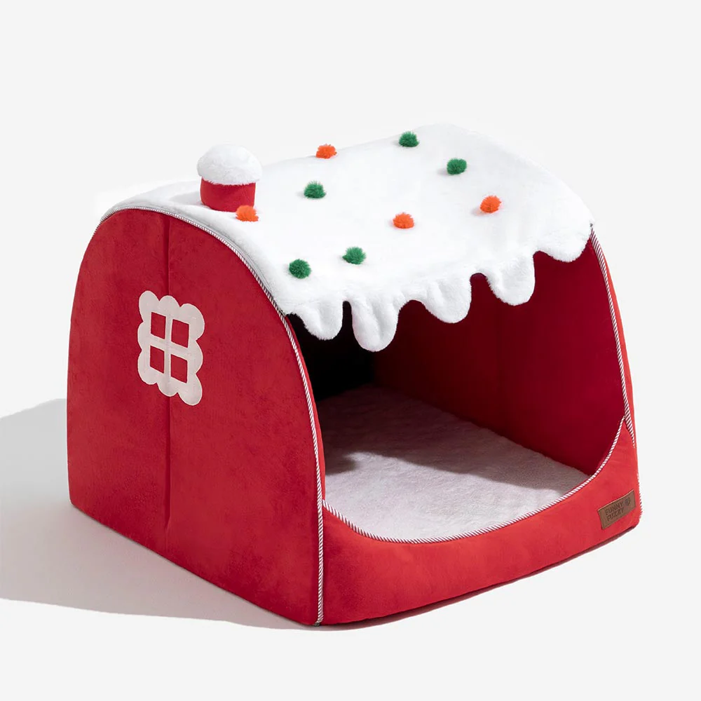 Festive Snow House Orthopaedic Dog Bed - Christmas Warmth - Image 15