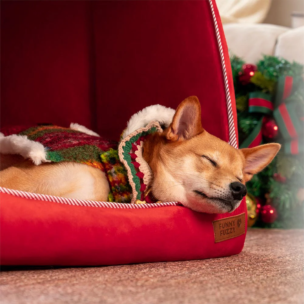 Festive Snow House Orthopaedic Dog Bed - Christmas Warmth - Image 8