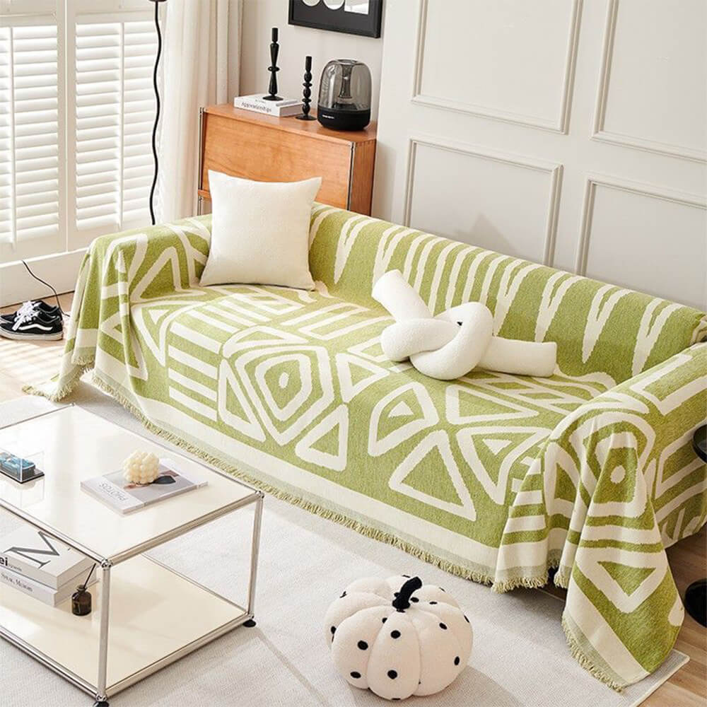 Five-Colour Geometric Couch Cover - Bold Patterns for a Modern Look - Image 6
