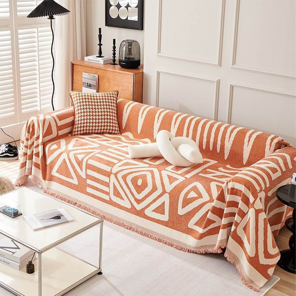Five-Colour Geometric Couch Cover - Bold Patterns for a Modern Look - Image 7