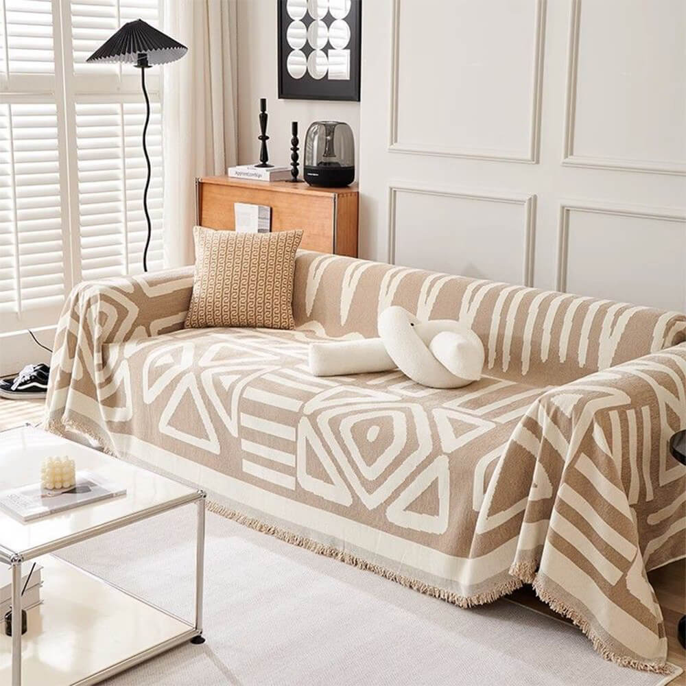 Five-Colour Geometric Couch Cover - Bold Patterns for a Modern Look - Image 8
