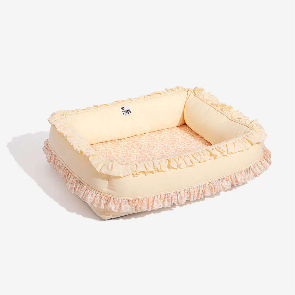 Floral Orthopaedic Dog Bed Calming Pet Bed with Pillow - Image 11