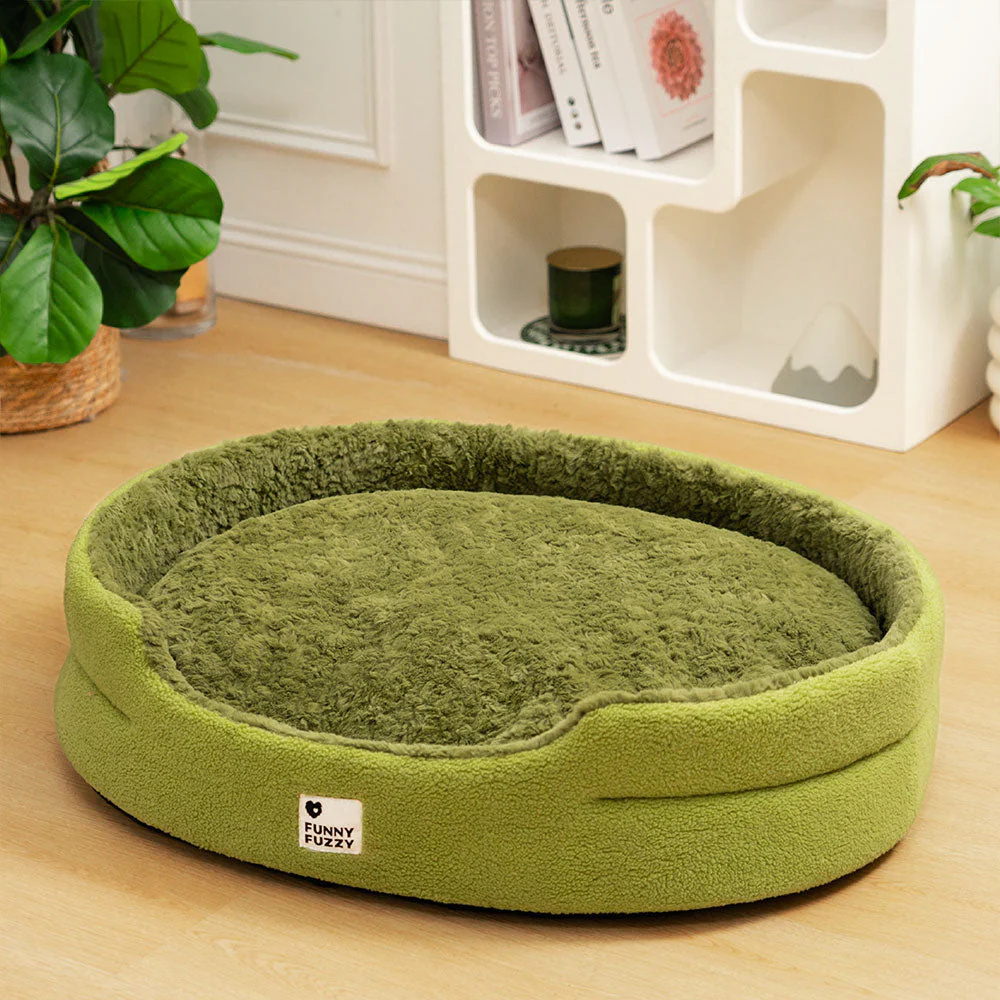 Fluffy Fleece Moss 2 in 1 Multifunction Comfort Dog Bed - Image 2