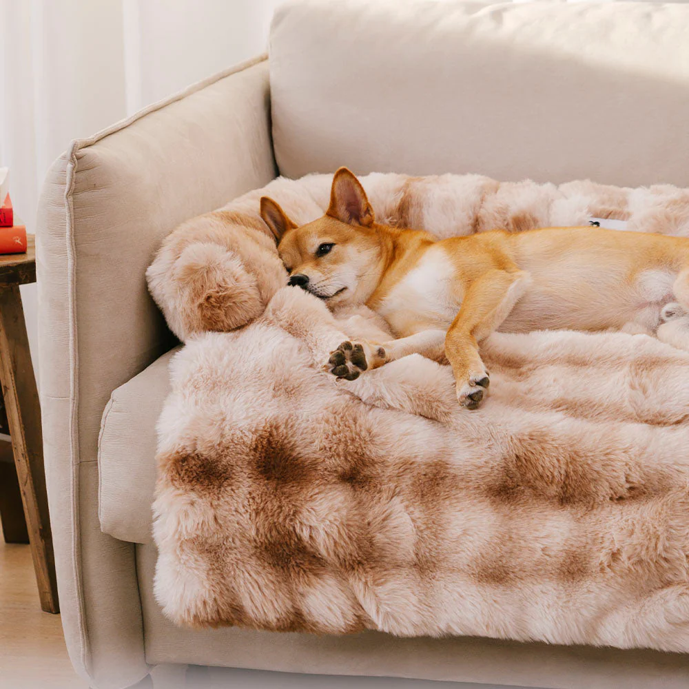Fluffy Fuzzy Calming Dog Bed Sofa Protector Pet Mat - Image 12