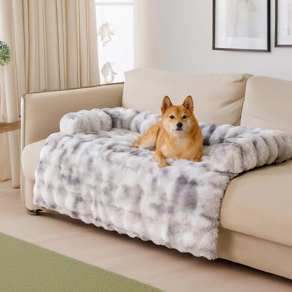 Fluffy Fuzzy Calming Dog Bed Sofa Protector Pet Mat - Image 17