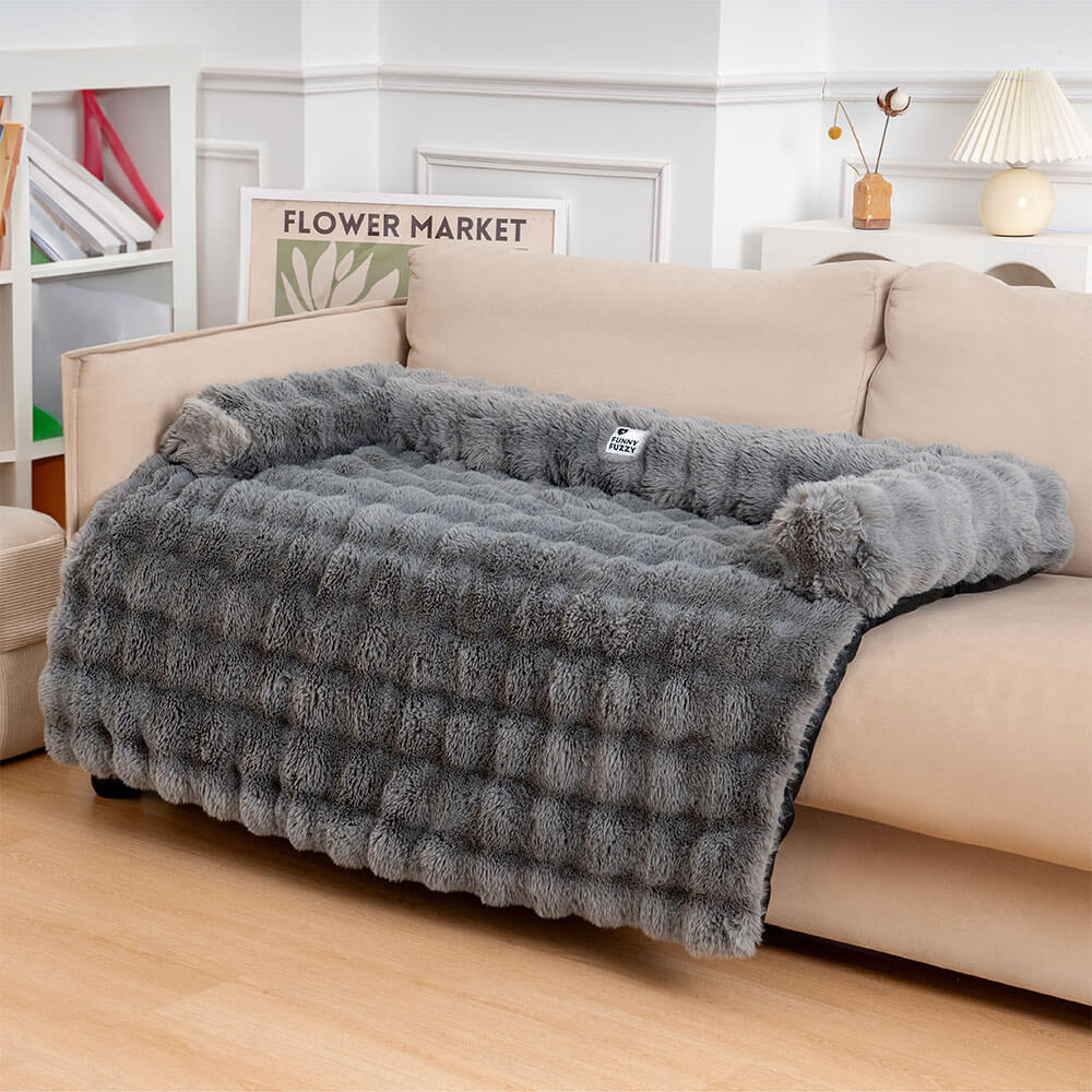 Fluffy Fuzzy Calming Dog Bed Sofa Protector Pet Mat - Image 2
