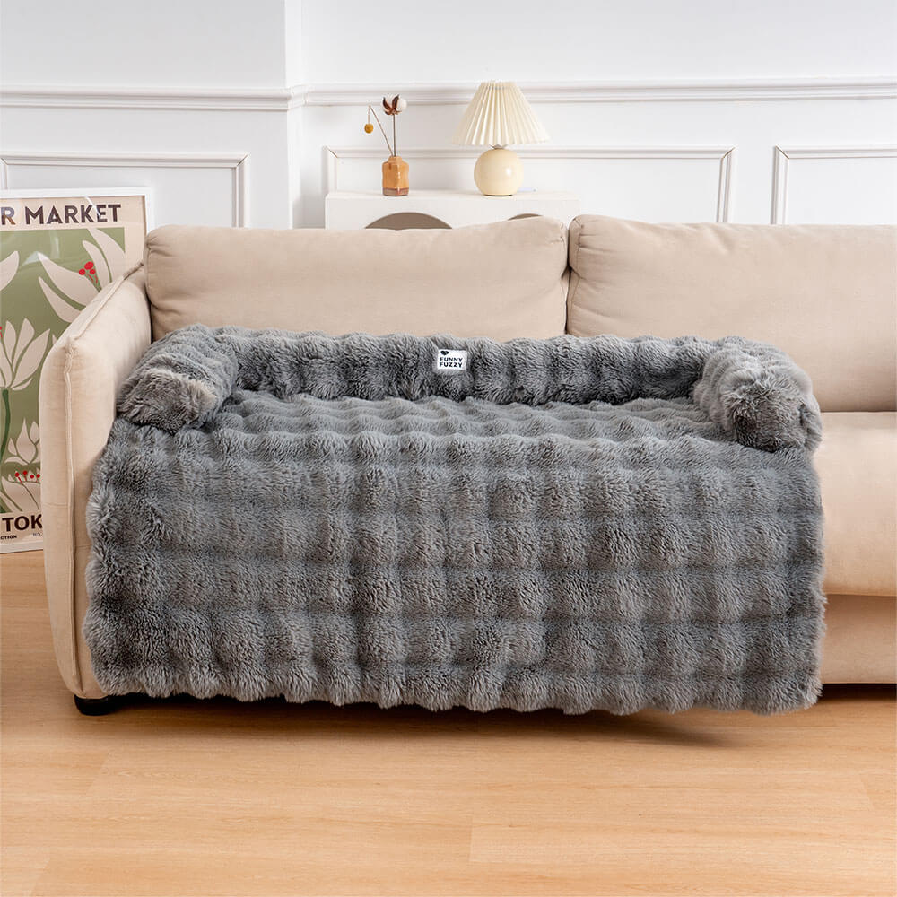 Fluffy Fuzzy Calming Dog Bed Sofa Protector Pet Mat - Image 5