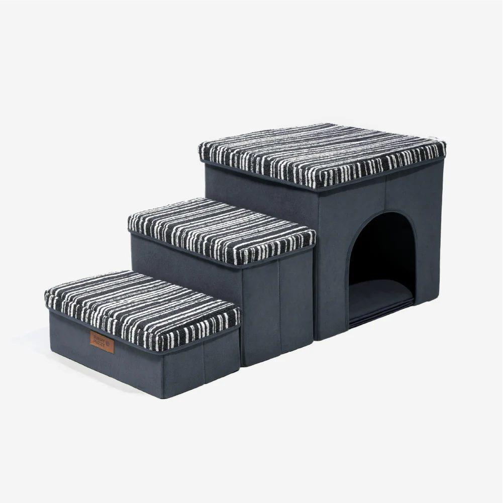 Foldable Dog Stairs with Storage and Condo - Funnyfuzzy SnugNest - Image 12