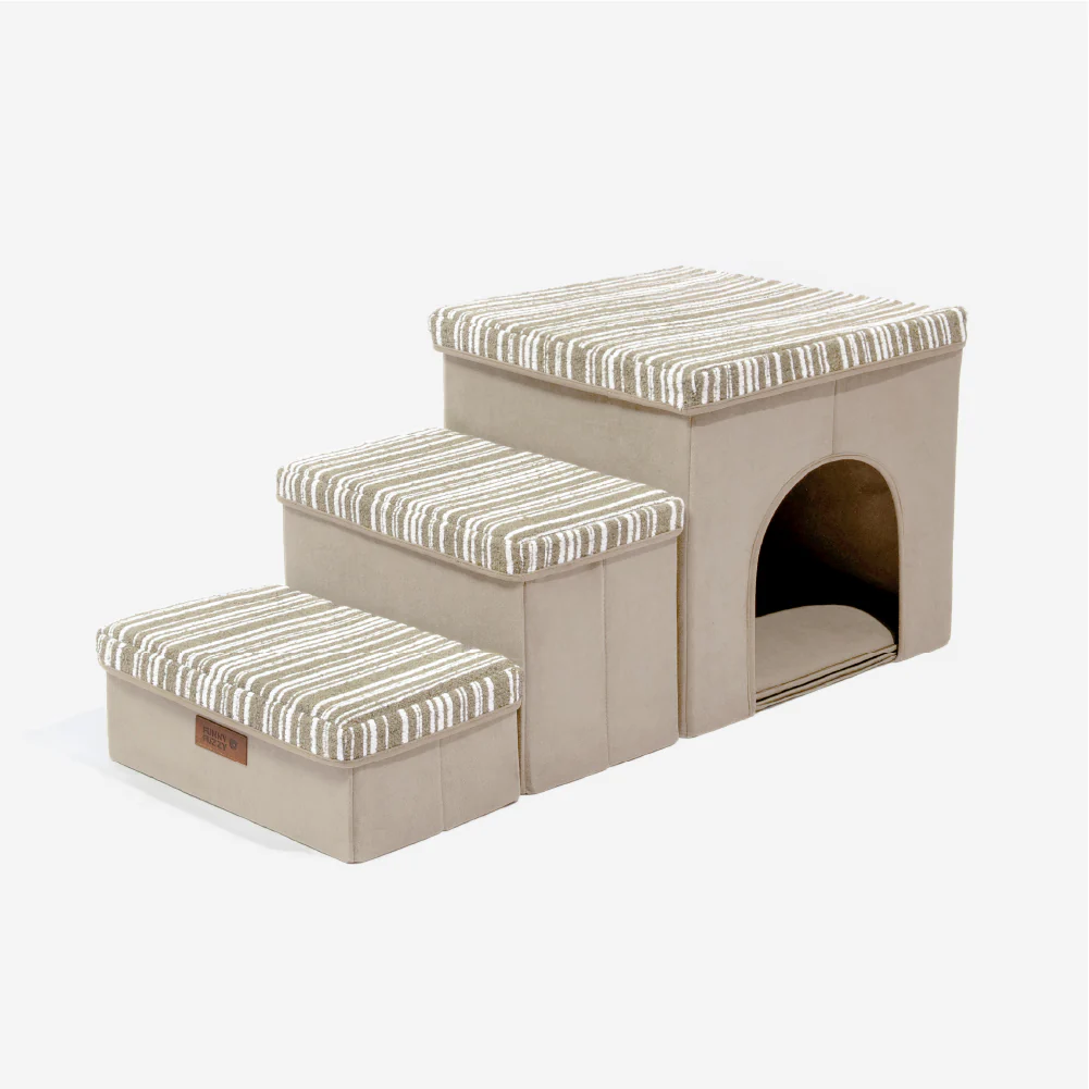 Foldable Dog Stairs with Storage and Condo - Funnyfuzzy SnugNest - Image 15