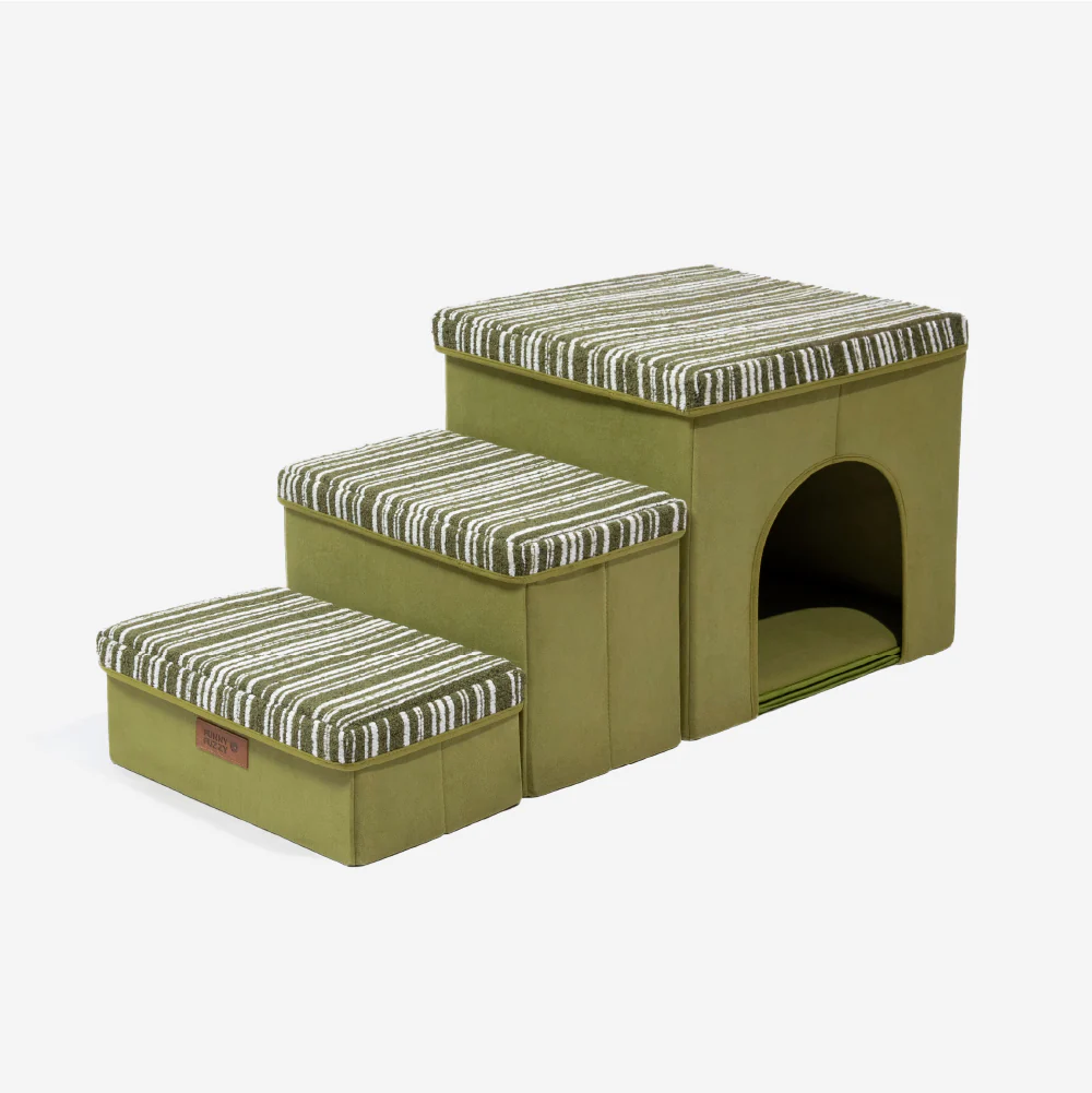 Foldable Dog Stairs with Storage and Condo - Funnyfuzzy SnugNest - Image 9