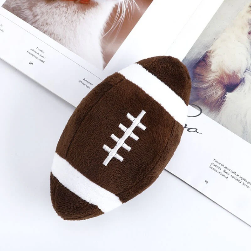 Football Plush Interactive Chew Toy Squeaky Dog Toy - Image 6
