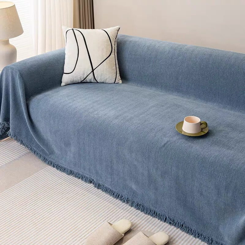 Full Coverage Herringbone Chenille Sofa Protection Wear-resistant Couch Cover - Image 3