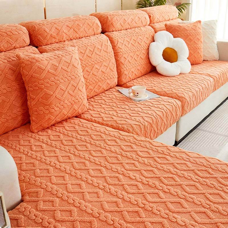 Full Wrap Soft Fleece Stretch Couch Cover - Image 10