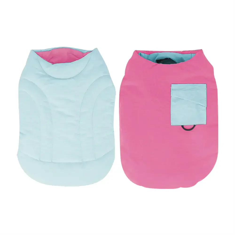 Functional Color-Block Dual-Sided Reversible Wear Dog Vest Coat - Image 7