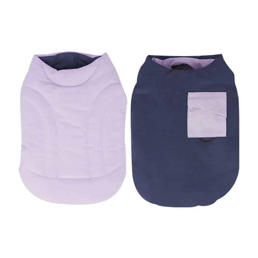 Functional Color-Block Dual-Sided Reversible Wear Dog Vest Coat - Image 8
