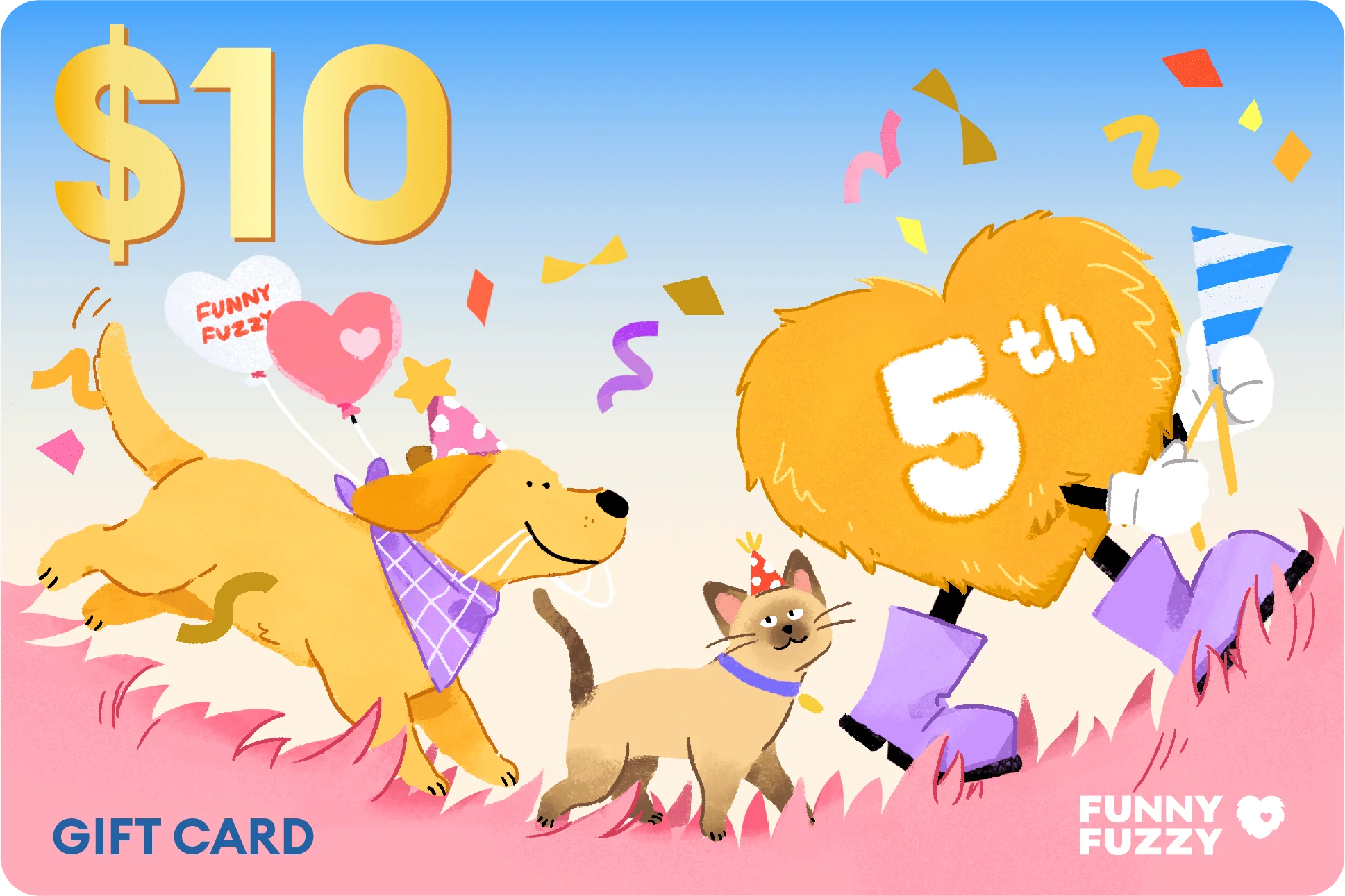 FunnyFuzzy 5th Anniversary 2025 Gift Card