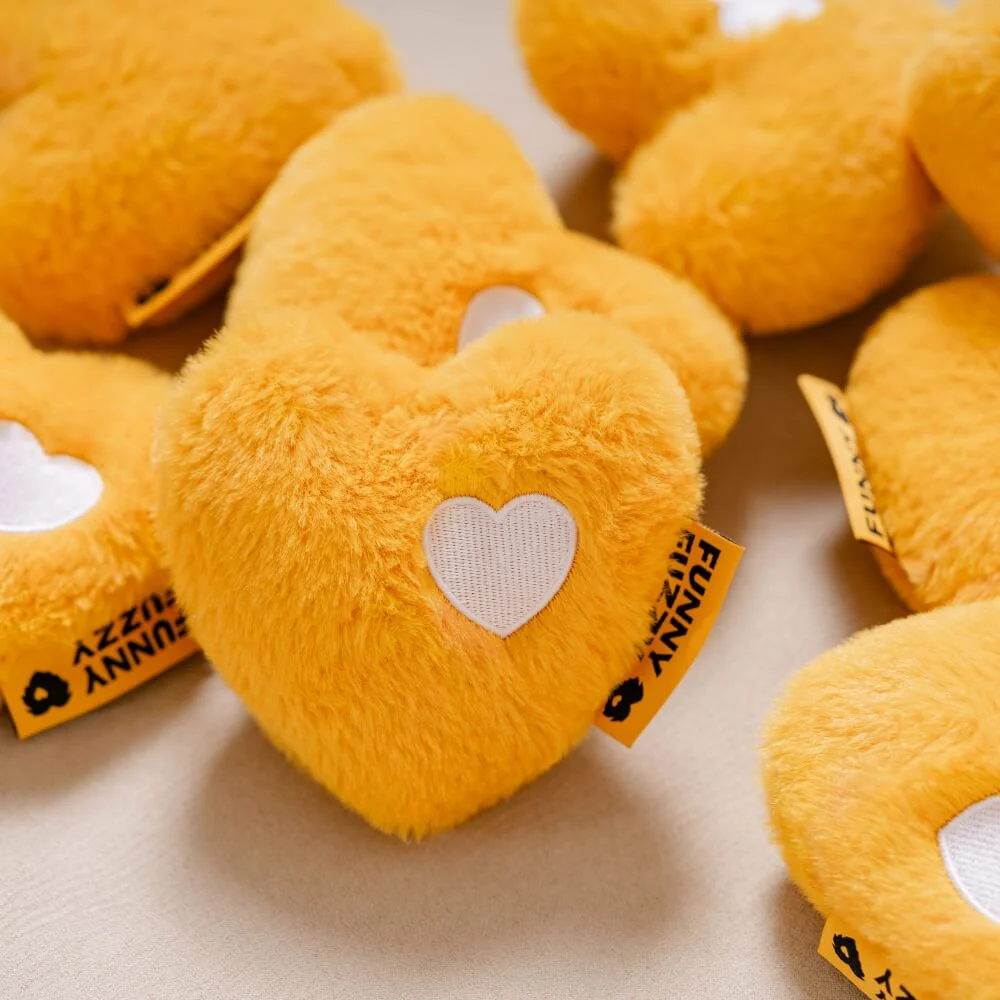 FUNNYFUZZY Heart Plush Squeaky Dog Toy - Image 6