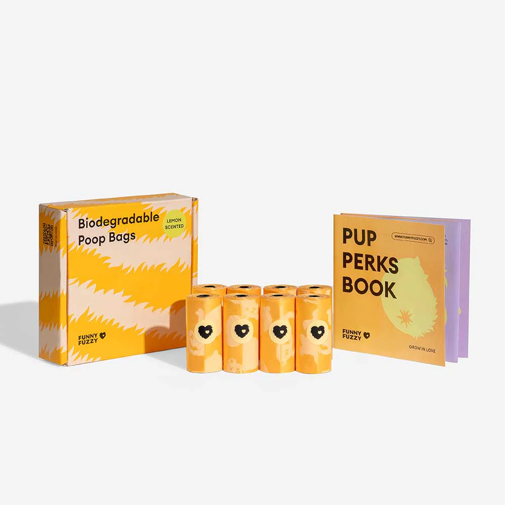 FUNNYFUZZY Lemon Scented Durable Recycled Poop Bags - Fresh Up - Image 11