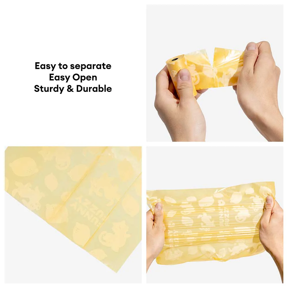 FUNNYFUZZY Lemon Scented Durable Recycled Poop Bags - Fresh Up - Image 5