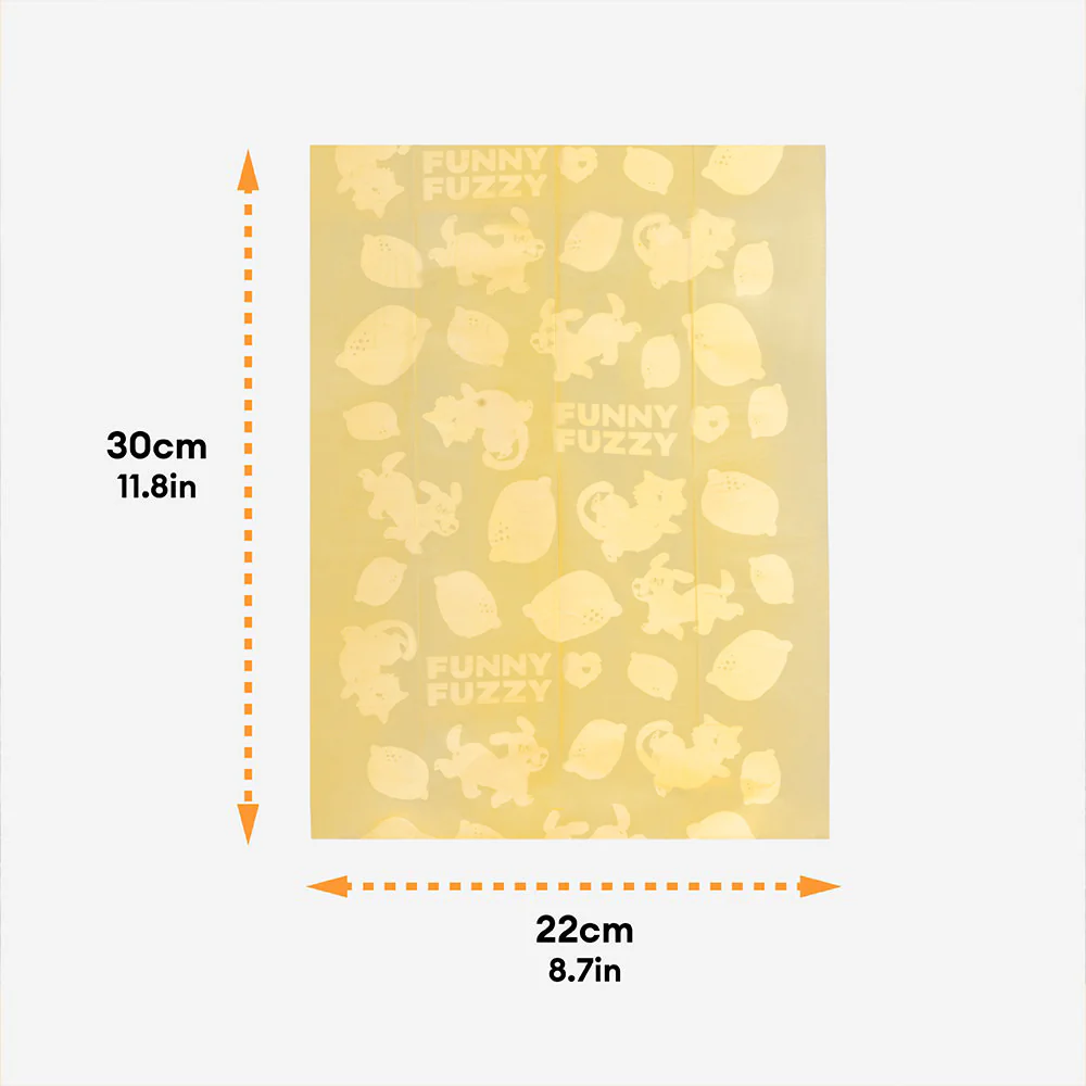FUNNYFUZZY Lemon Scented Durable Recycled Poop Bags - Fresh Up - Image 7
