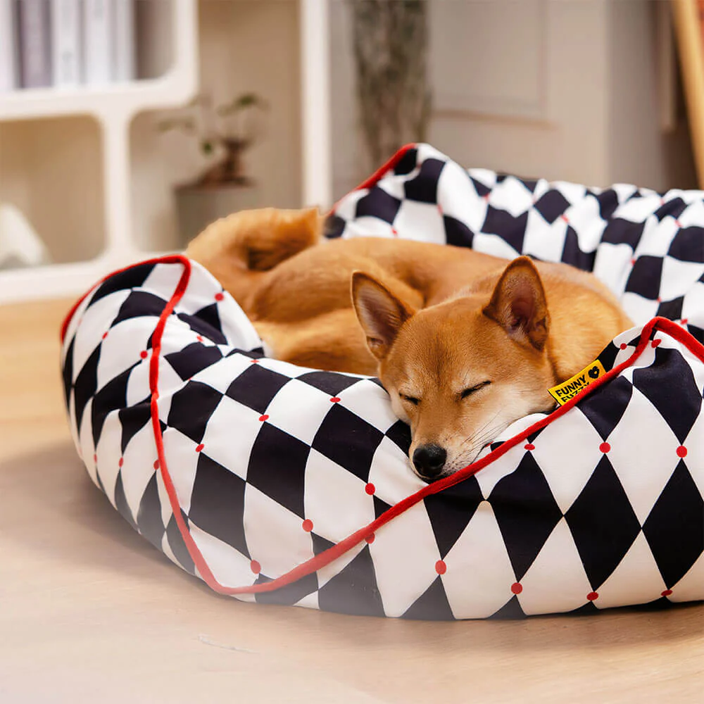 FunnyFuzzy Polygonal Calming Bean Bag Dog Bed - Image 7