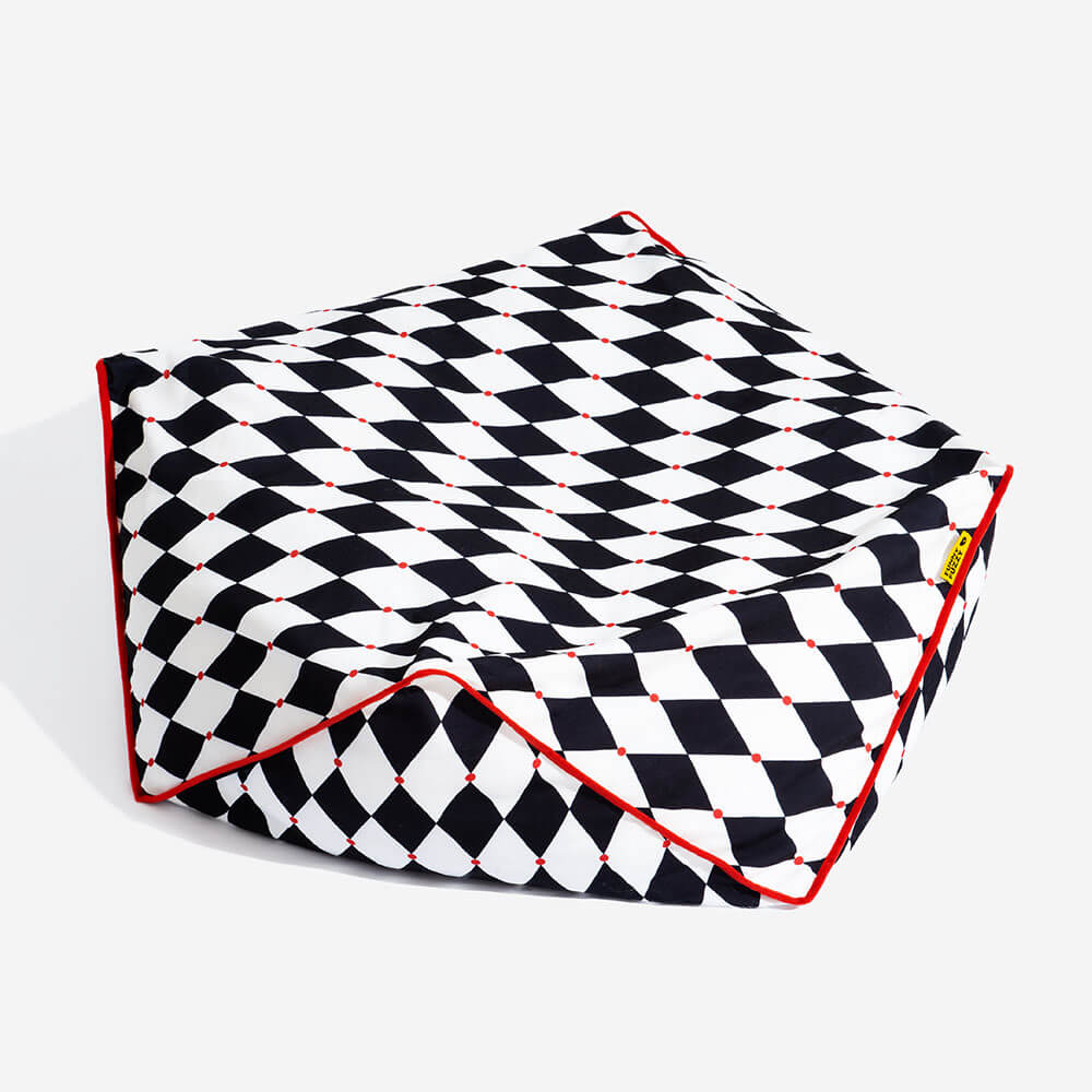FunnyFuzzy Polygonal Calming Bean Bag Dog Bed - Image 9
