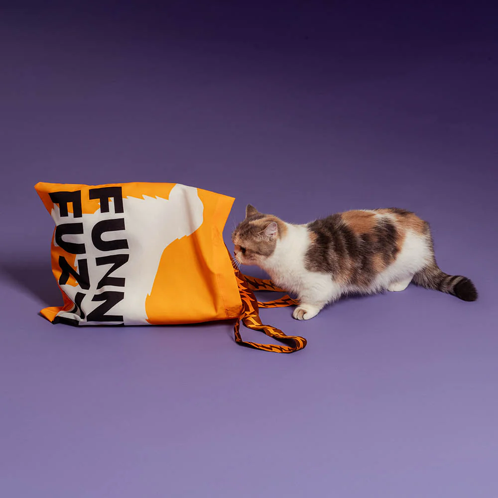 FUNNYFUZZY Recycled Foldable Canvas Tote Bag-Wagging Tails - Image 3
