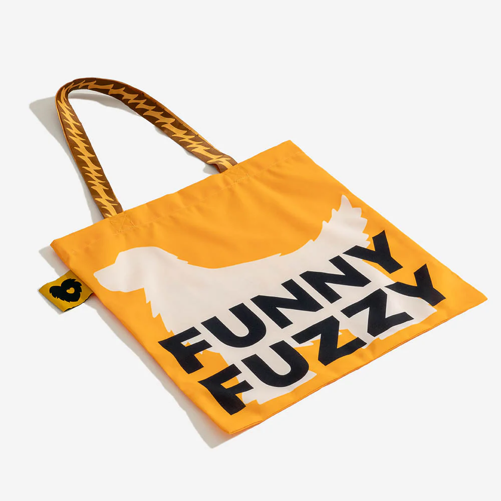 FUNNYFUZZY Recycled Foldable Canvas Tote Bag-Wagging Tails - Image 7