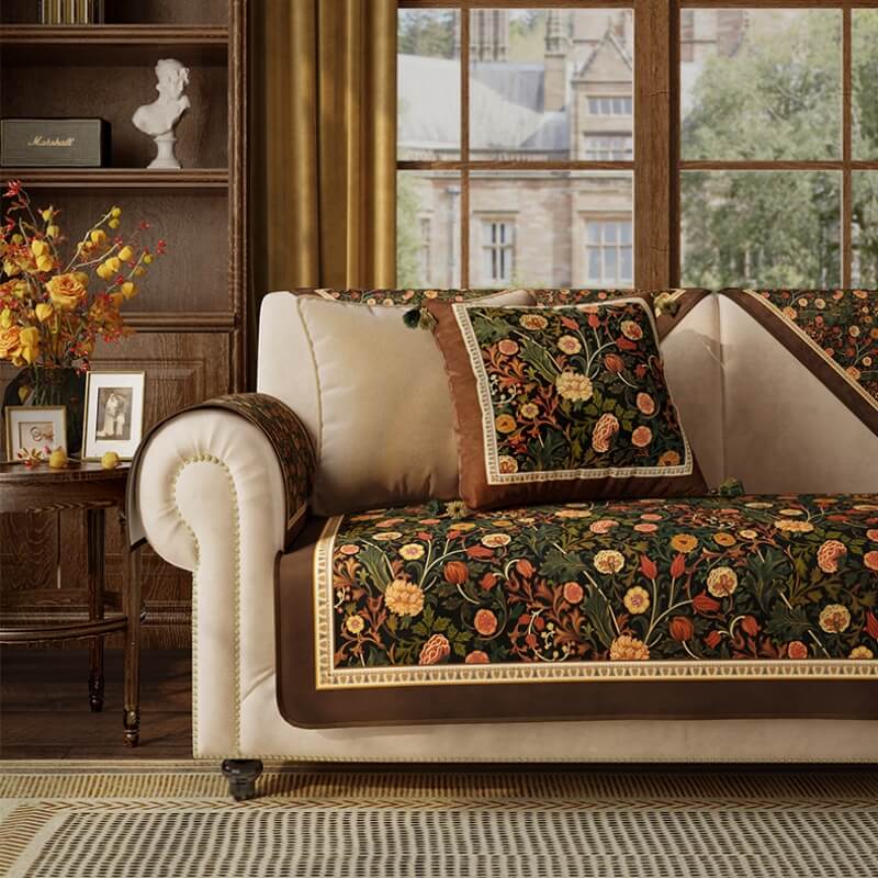 Garden Vintage Luxury Furniture Protector Non-Slip Couch Cover - Image 8