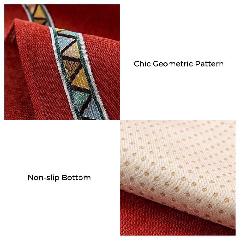 Geometric Decor Solid Colour Chenille Non-Slip Comfort Couch Cover - Image 6