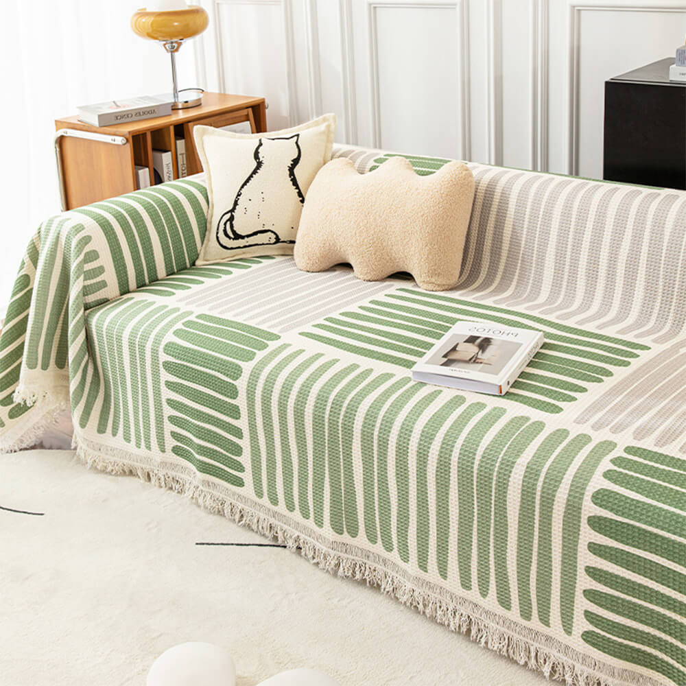 Geometric Pattern Multicolour Couch Cover - Modern Design for a Stylish Home - Image 3