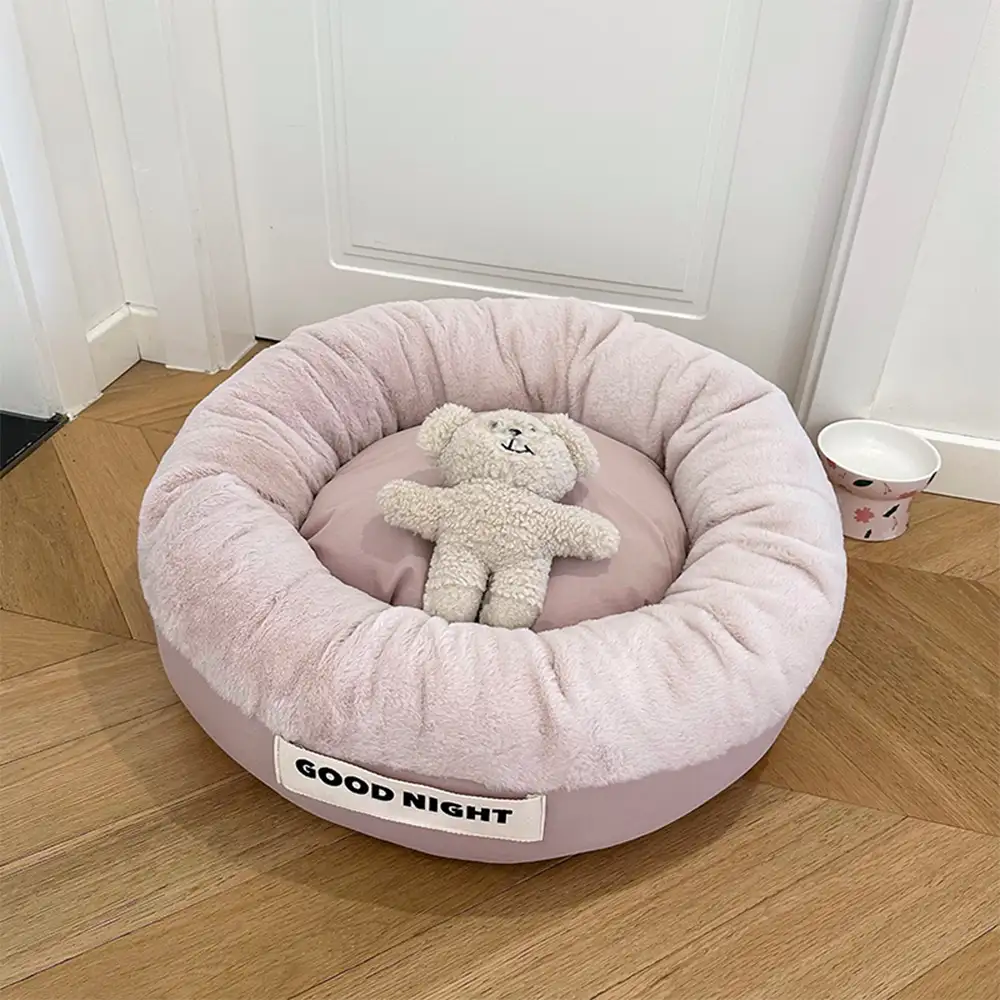 Goodnight Deep Sleep All-around Calming Dog Bed with Bear Toy - Image 10