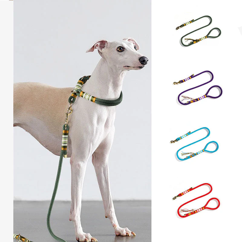 Hand-knitted Braided Rope Cool Dog Accessories Training Lead - Image 2