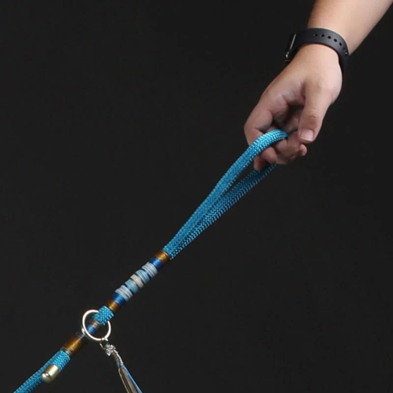 Hand-knitted Braided Rope Cool Dog Accessories Training Leash - Image 2