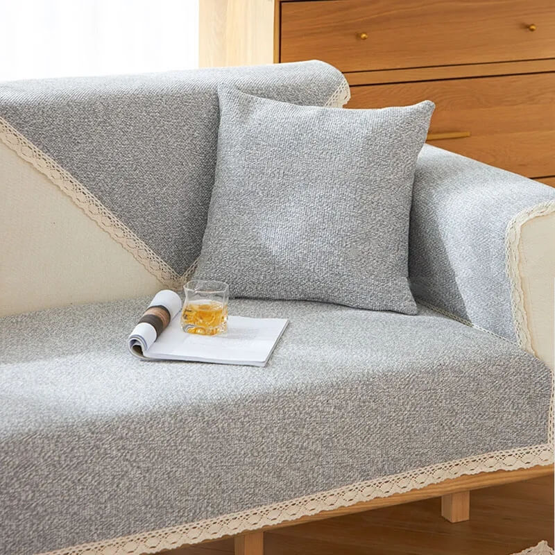 Hand-woven Cotton Linen Non-slip Couch Cover for All Seasons - Image 12