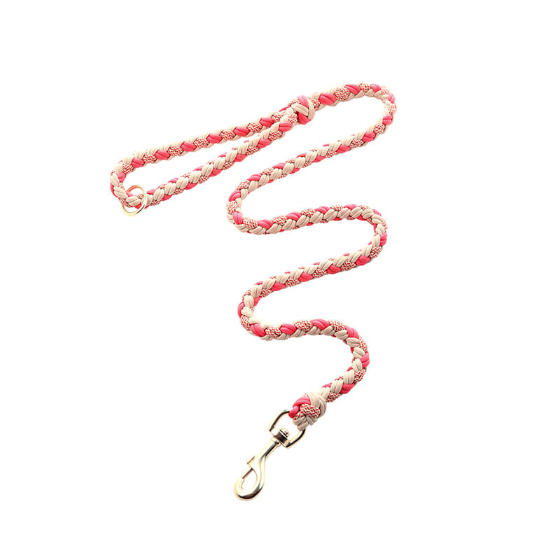 Hand-Woven Leather Multifunctional Anti-Pull Dog Collar and Lead Set - Image 17
