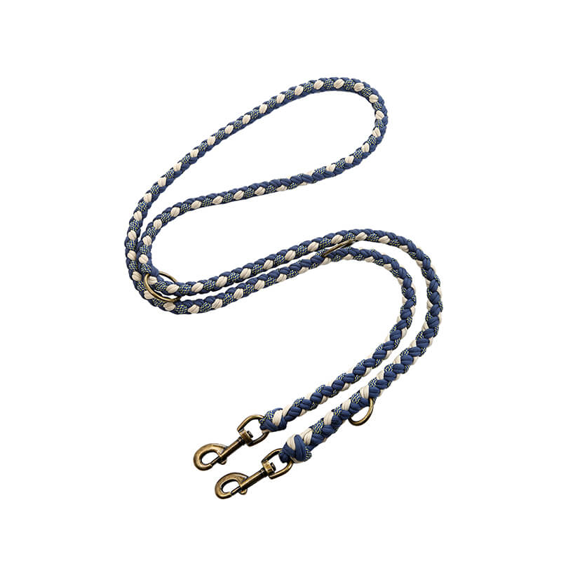 Hand-Woven Leather Multifunctional Anti-Pull Dog Collar and Lead Set - Image 19